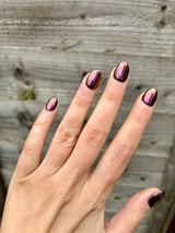 Colorful chrome nails